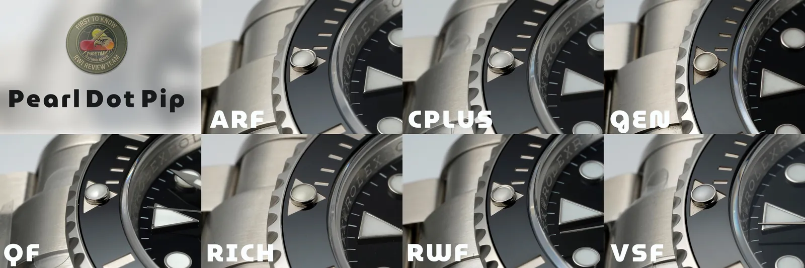 Bezel comparison — RWI 2026 third-party review photo