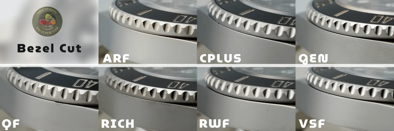 Bezel and pearl comparison — RWI 2026 third-party review photo