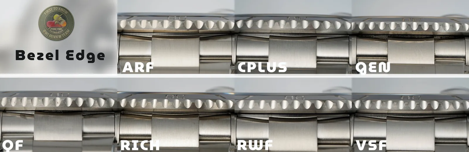 Bezel and pearl comparison — RWI 2026 third-party review photo