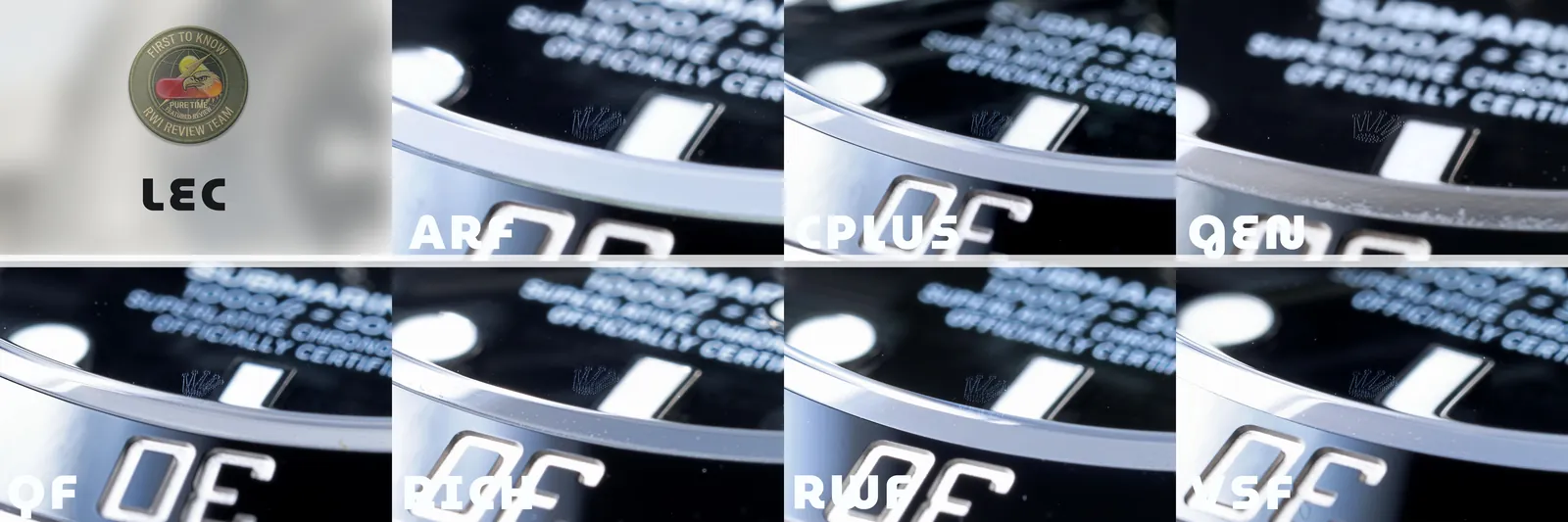 Crystal / AR coating comparison — RWI 2026 third-party review photo