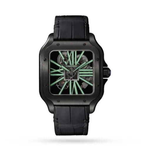 Cartier Santos Skeleton Black ADLC